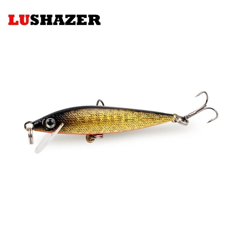 

LUSHAZER minnow fishing lures 4g 6.5cm iscas artificiais para pesca em rio crank bait minnow lure hard bait fish wobbler tackle