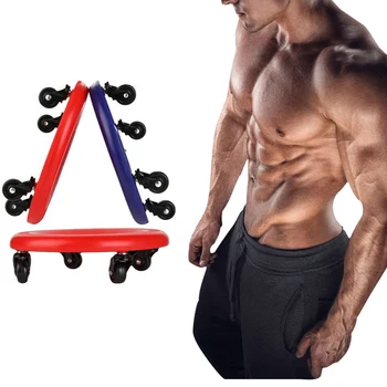 Abdominal Exercise Plate Muscle Training Ab Roller Wheel Workout Toning Back Arms Waist Exercise Home Gym Fitness Equipment Disc manila hemp 1pc 5cmx12meter 2 x 40ft battle rope exercise batting ropes gym muscle toning metabolic workout