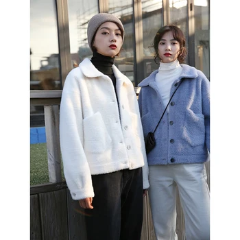 

2020 New Winter Fashion Blouse Furry Student's Mink-like Furry Short-style Coat