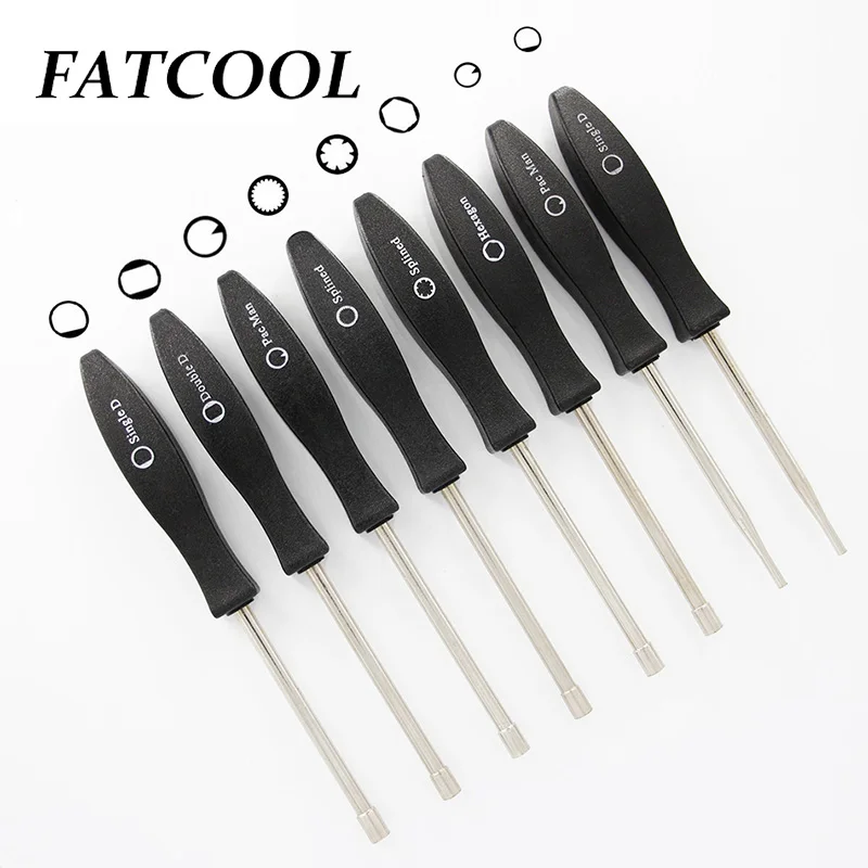

FATCOOL NEW 1Pcs Single D Double D Splined7 Splined21 PacMan Hexagon Screwdriver Multi-purpose 6.2mm Multiple shapes Screwdriver