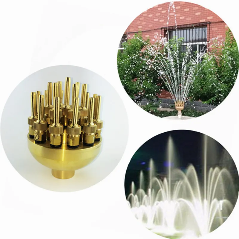 

1/2" DN15 3/4" DN20 Spring Bubbling Brass Fountain Nozzles Garden Fountain Pond