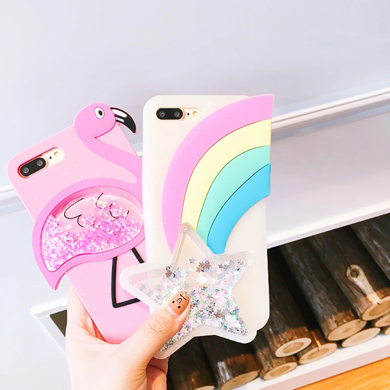 Чехол для Apple iPhone 6S 6 7 8 Plus GlamPhoneCase прозрачный золотой блестящий чехол с
