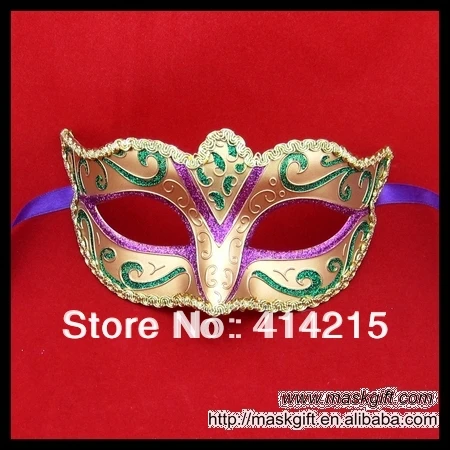 Лидер продаж года Продаем Высокое качество Фиолетовый Зеленый Золотой Марди Гра маскарад маска e002-pgg