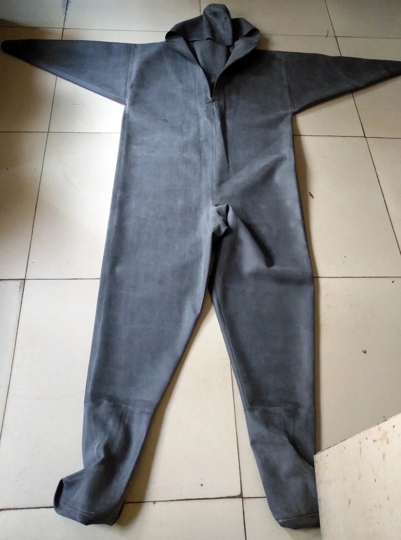 Pure Rubber Zip Waders with Rubber Socks 10