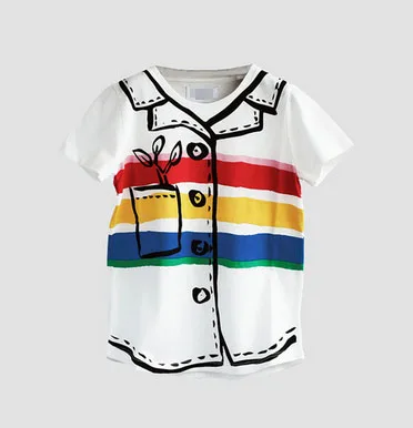StRafina WR/комплект детской одежды, коллекция года, летний топ для маленьких мальчиков, футболка, штаны платье для девочек шорты на бретелях, юбка одежда для детей - Цвет: boys shirt