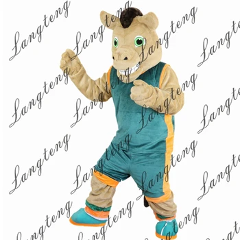 

Hot Sale Sport brown horse Mascot Costume Adult Size Halloween Outfit Fancy Dress Suit Free Shipping 2019New