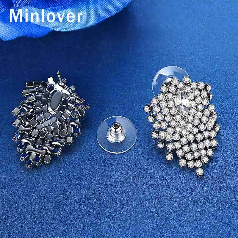 Minlover симпатичный с кристаллами шпильки геометрической формы серьги для женщин