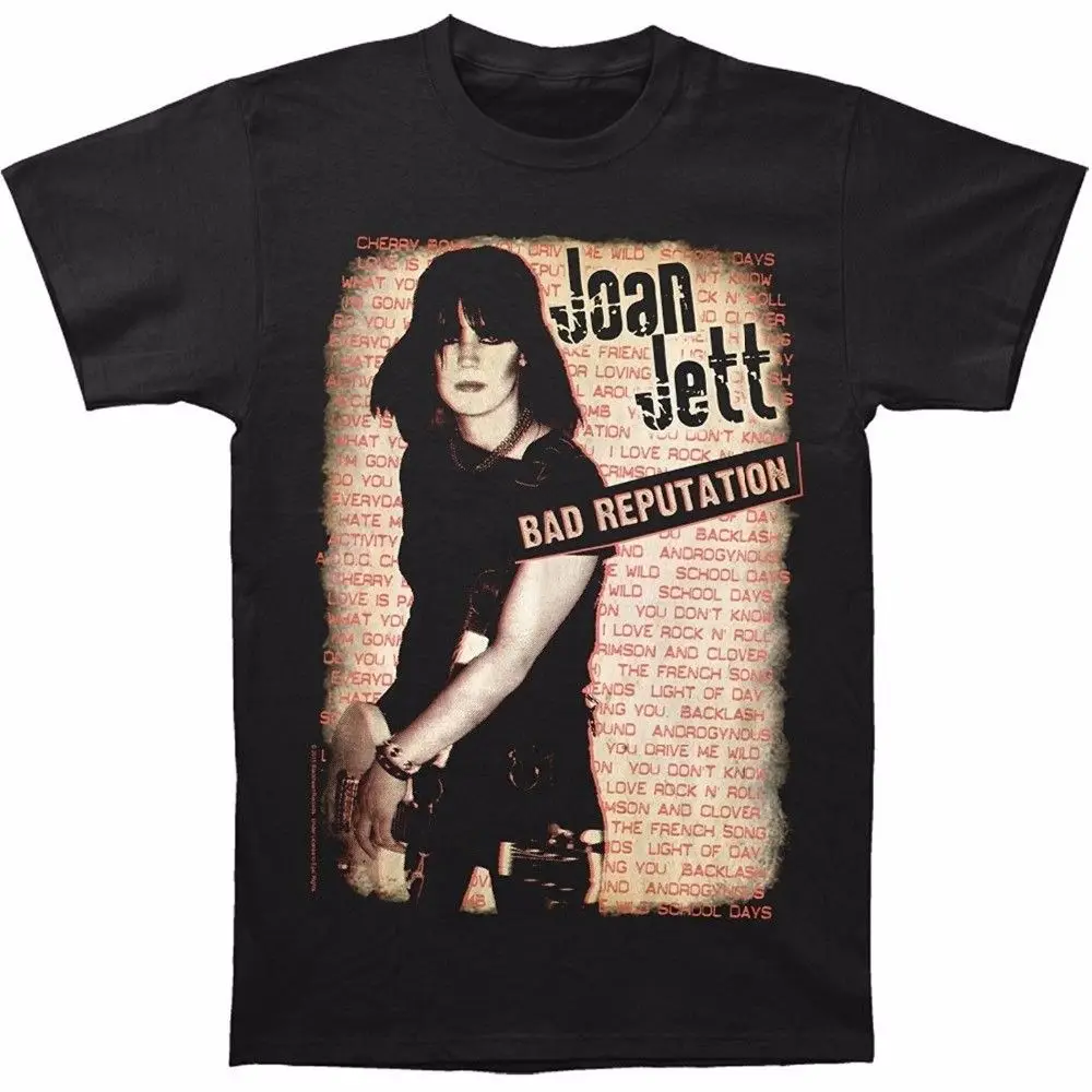 Joan Jett Bad Reputation Big Printed T Shirt Short Sleeve Men's T