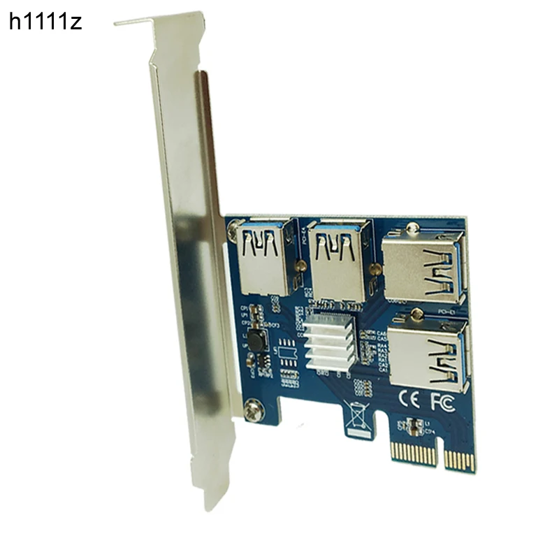 Riser PCI E PCI Express Expansion Card PCIE 1 To 4 Ports USB 3 0 Adapter