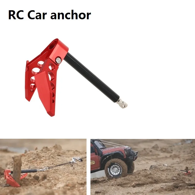 RC Foldable Winch Anchor Earth Anchor Decor Tool For 1/10 RC Crawler Car Axial SCX10 TRAXXAS TRX4 RC4WD D90 D110 TF2 Tamiya CC01