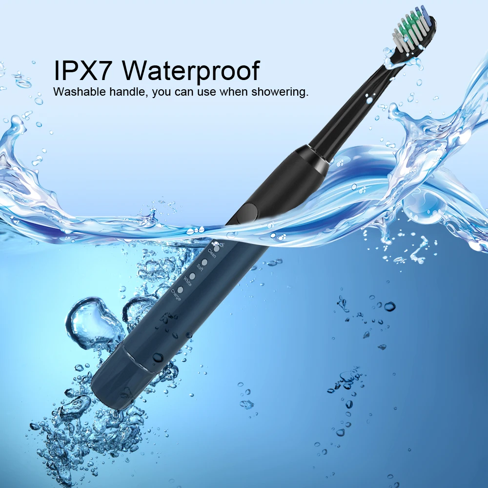 Sarmocare M100 Wireless Rechargeable with 4 brush heads Ultrasonic Electric toothbrush IPX7 Waterproof Whitening Teeth Brush Sarmocare M100 Wireless Rechargeable with 4 brush heads Ultrasonic Electric toothbrush IPX7 Waterproof Whitening Teeth Brush