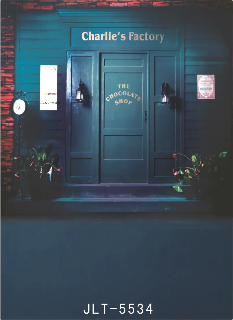 Background for Photos Outdoor Dark Blue Coffee Shop