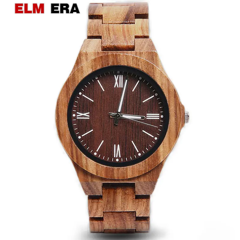 Najtaniej Mężczyzna drewniany zegarek zegar relogio masculino de luxo montre homme mężczyźni drewniane zegarki męskie reloj hombre mężczyźni luksusowy zegarek na rękę