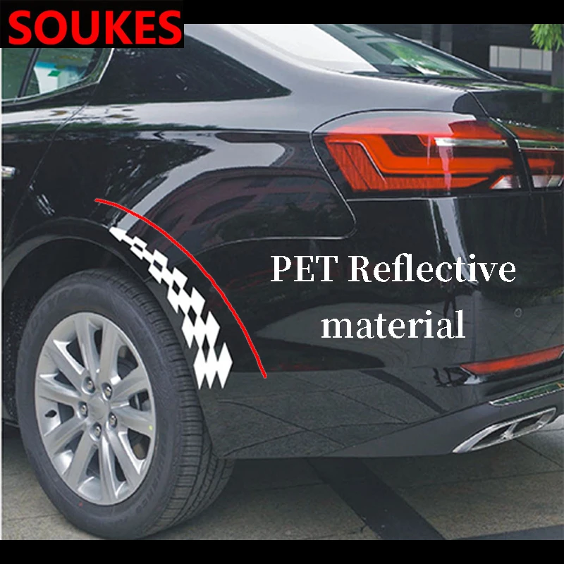 

2PCS Car Wheel Eyebrow Reflective Decorative Sticker For Nissan Opel Astra J H G Skoda Octavia A7 2 Volvo XC90 V70 Subaru