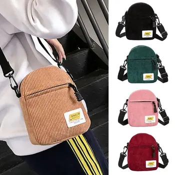 

Sell at a loss! Women Corduroy Mini Shoulder Lady Crossbody Bag Zipper Tote Messenger Satchel Purse