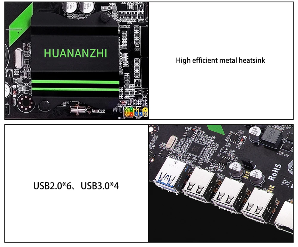 HUANAN ZHI X79-ZD3 материнская плата M.2 NVME MATX с процессором Intel Xeon E5-1650 V2 2,5 ГГц 4*8 Гб(32 ГБ) DDR3 1600 МГц ECC/REG ram