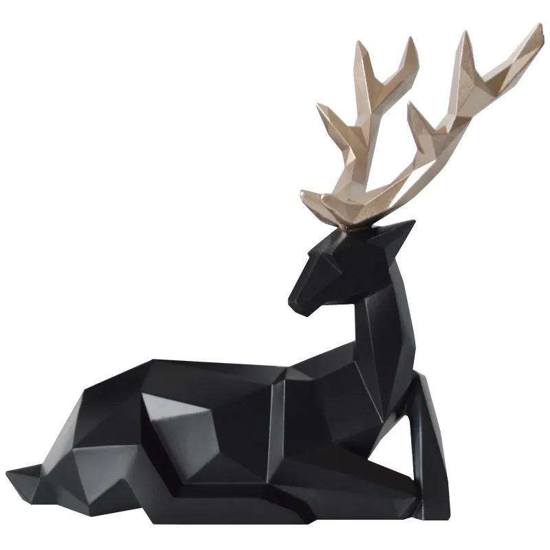 Nordic Style Creative Lucky Deer Resin Crafts Ornaments Modern Home Decorations Statue Office TV Cabinet Wine Cabinet Sculpture Nordic Style Creative Lucky Deer Resin Crafts Ornaments Modern Home Decorations Statue Office TV Cabinet Wine Cabinet Sculpture