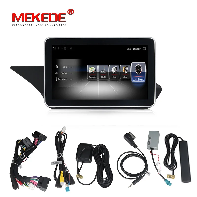 Cheap MEKEDE 9" Android 7.1 4-Core CPU 3+32G Car Radio GPS Navigation Bluetooth WiFi Head Unit Screen for Mercedes Benz E W212 S212 2