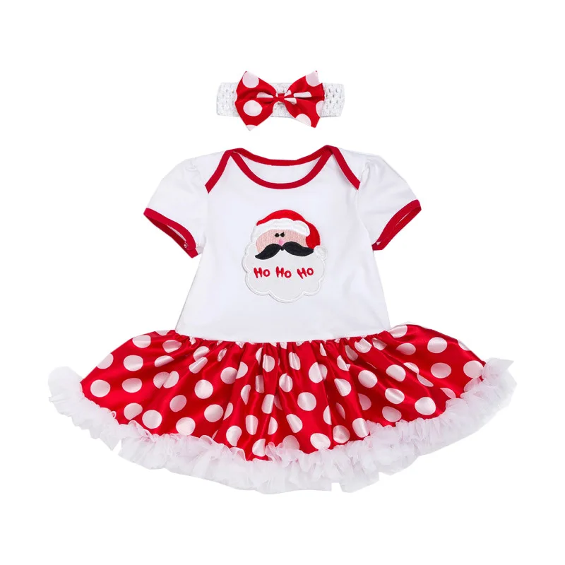 Baby Newborn Fashion Chirstmas Girls Dress Sets New 100 Cotton Short Sleeve Cute Kids Clothes