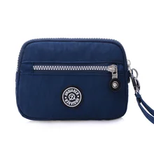 Pequeñas Mujeres de la Moda Embrague Bolsa de Nylon Impermeable de Nylon Pulseras de Múltiples Bolsillos Con Cremallera Suave Estilo Bolsa de Hombro Del Monedero
