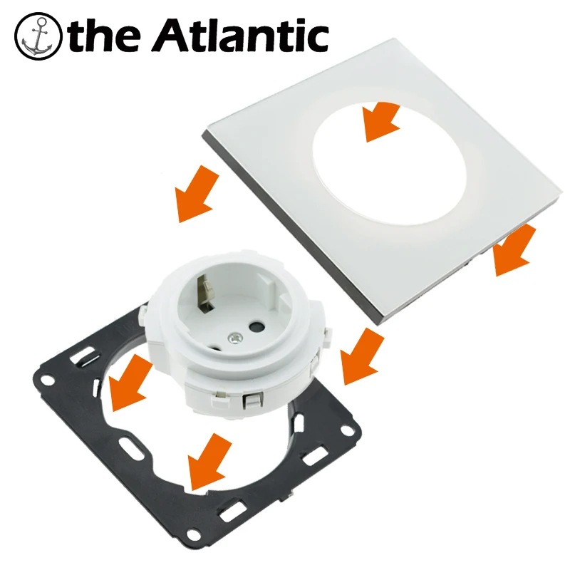  L1 Customize White/Gold/Black Wall Electrical Power Button Switch Modular DIY Free Combination LED  - 33026899677