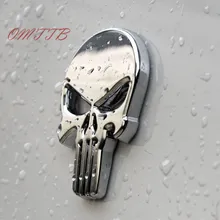 3D Metal The Punisher Skull Emblem Badge Car Stickers and Decals Auto Truck Motorcycle for bmw benz audi mazda kia Car Styling