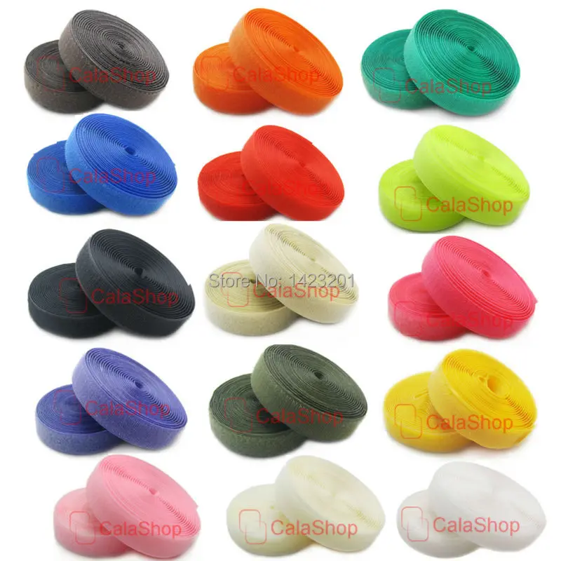 5 Yards / Lot 25mm 1" Sew on Sticky Hook and Loop Fastening Tapes
