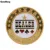 Горячая Продажа Poker Card Guard Protector Metal Token Coin с пластиковой Крышкой Texas Poker Chip Set Pokers Dealer Button Collection