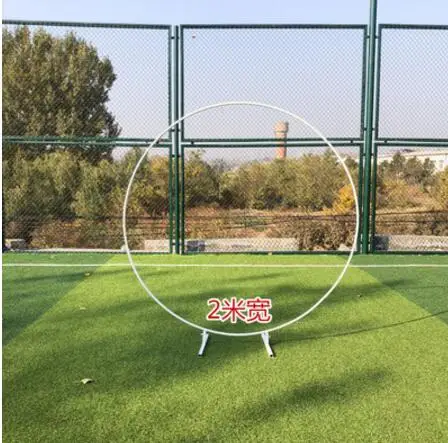 Wedding props large wrought iron ring arches background single pole arch door outdoor lawn wedding flower door shelf - Цвет: 2.0M