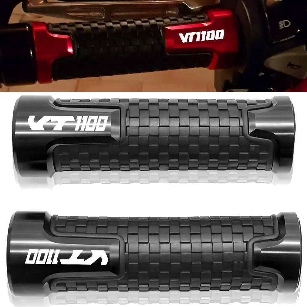 

FOR Honda Shadow VT1100 1987-2007 2000 2001 2002 2003 2004 2006 7/8" Motorcycle CNC Rubber Handlebar Hand Grips Bar End Gel Grip