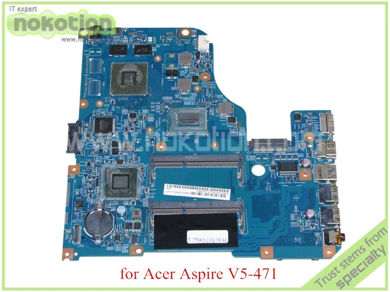 NOKOTION 11309-2 48.4TU05. 021 NBM5S11007 NB. M5S11.007 материнская плата для ноутбука acer aspire V5-471 471G I3-3217U