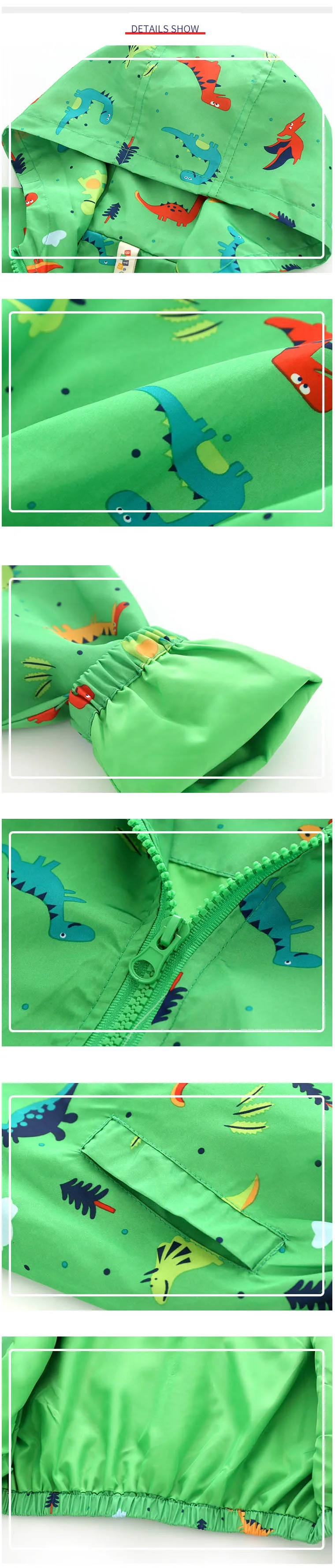 Г. брендовая ветровка с динозавром Pizex весеннее модное пальто на молнии для мальчиков и девочек спортивный детский топ одежда для малышей Детская одежда