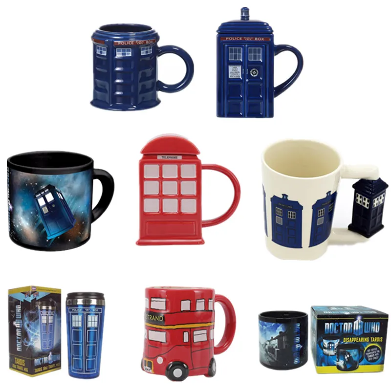 

Doctor Who coffee mugs Tadis Police Box cups and mugs handpainted Anime cool mark large capacity drinkware