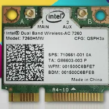 SSEA новая карта для Intel Двухдиапазонная Беспроводная-AC 7260 7260HMW 802.11ac MINI PCI-E карта 2,4G/5G Двухдиапазонная 2x2 WiFi+ Bluetooth 4,0