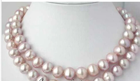 FREE SHIPPING 10-11mm 100% natural lavender round FW pearl necklace 32inch | Украшения и аксессуары