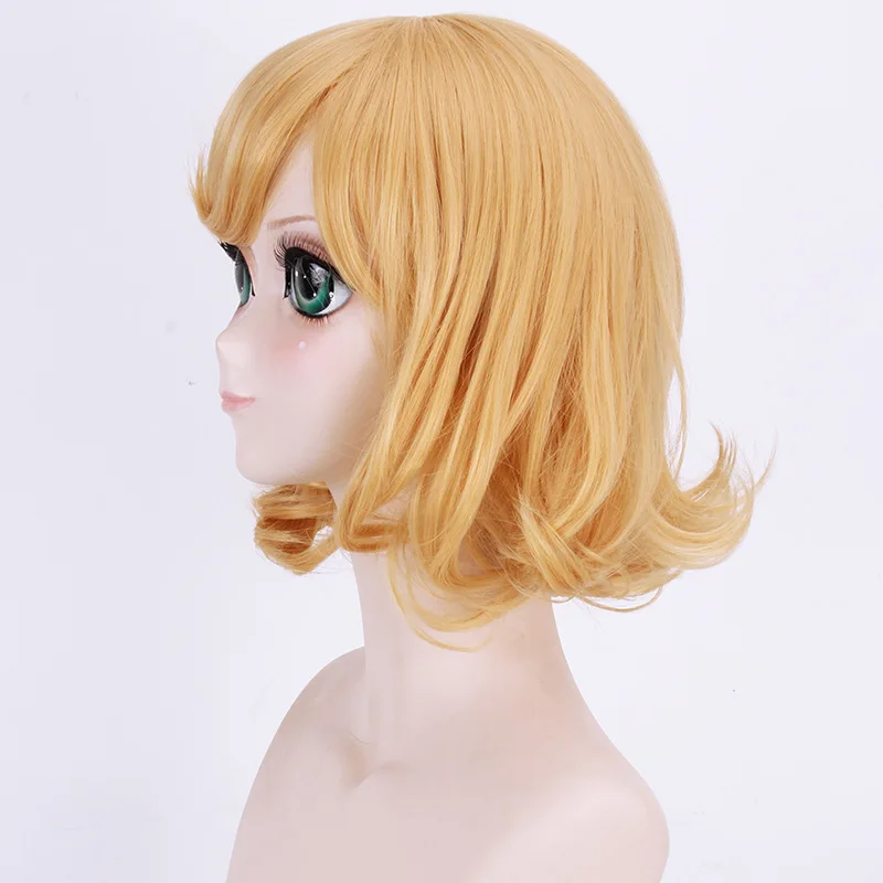 Парик Vocaloid Kagamine Rin Женский костюм для косплея короткие термостойкие