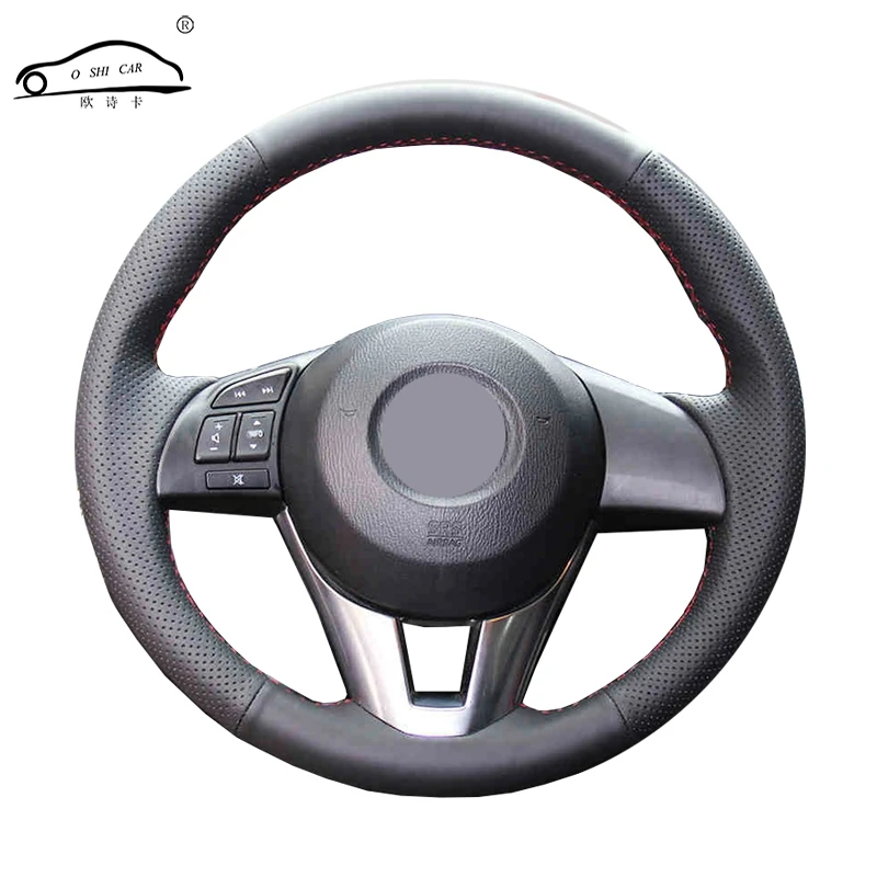 

Artificial Leather car steering wheel braid for Mazda 3 Axela Mazda 6 Atenza 2014-2017 Mazda 2 2015/Custom made Steering cover