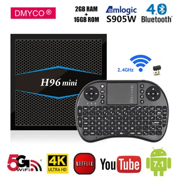 Android 7.1 TV Box H96mini Amlogic S905W Quad Core H.265 2G RAM DDR3 16G Smart TV Box 5Ghz WiFi Bluetooth4.0 4K Mini Set Top Box Android 7.1 TV Box H96mini Amlogic S905W Quad Core H.265 2G RAM DDR3 16G Smart TV Box 5Ghz WiFi Bluetooth4.0 4K Mini Set Top Box
