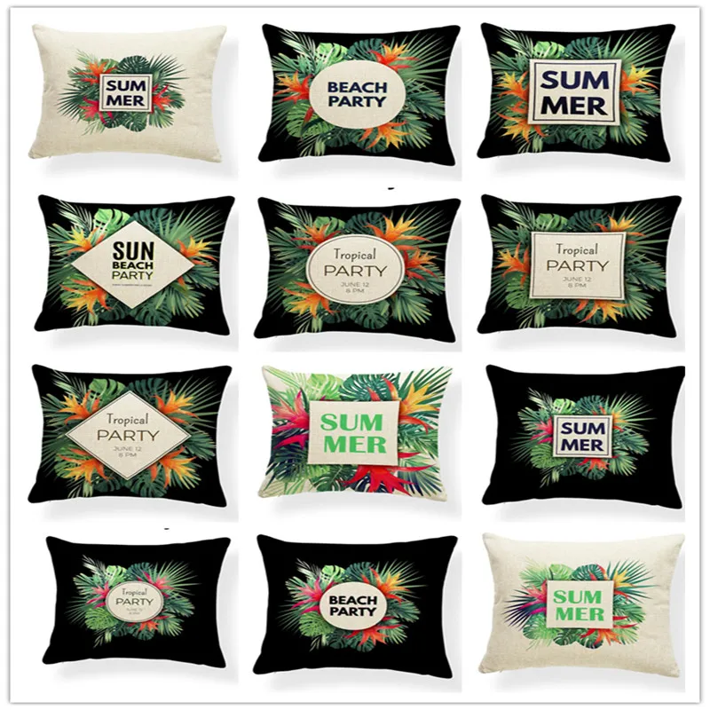 

Hello Summer Pineapple Pillow Case Tropical Style Recliner Gifts Throw Pillow Cover Square Polyester