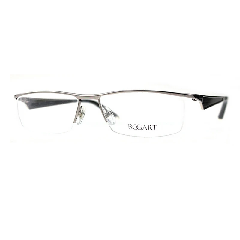 2018 Классическая Ретро Винтаж бренд дизайн мужские оптические очки, половина обод нержавеющая сталь оправы для очков BG2001