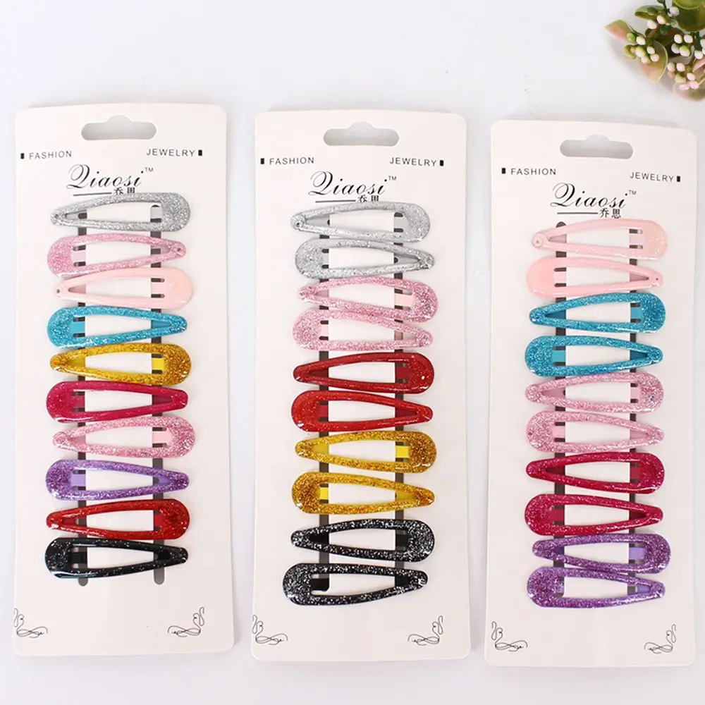 10pcs Snap Hair Clip Glitter Hairpins for Children Kids Hair Clip Pins for Baby Girls Hair Accessories Cute Metal Barrettes 5cm 10pcs Snap Hair Clip Glitter Hairpins for Children Kids Hair Clip Pins for Baby Girls Hair Accessories Cute Metal Barrettes 5cm