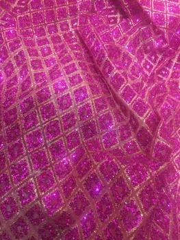 

5yard/lot african glitter lace fabric yaying-001 embroidered tulle lace with glued glitter for party dress