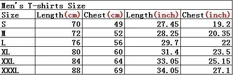 Men's Size Chart