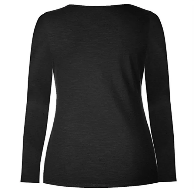 MODENGYUNMA Maternity Dress New Long Sleeve Round Neck Breast-feeding Maternity Clothes Leisure Solid Colormaternity Tops