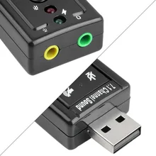 Горячая 1 шт. мини USB 2,0 3D внешний 7,1 канал Виртуальная 12 Мбит Аудио Звуковая карта адаптер новейший