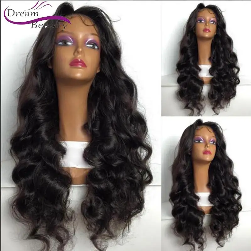 

Unprocessed Virgin Brazilian Human Hair Full Lace Wig Body Wave Glueless Lace Front Wig Instock Cheap Human Hair Wig