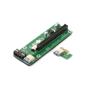 

USB PCI-e PCI Express Cable 1x to 16x Extender Riser Card video card Graphics Extension Cable Cord for Bitcoin Mining miner