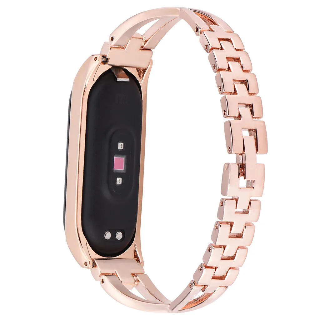 

Fashion Simple Watch Accessories For Xiaomi Mi Band 4 Bracele Replacement Wristband Band Strap + Metal Case Cover Women Gifts