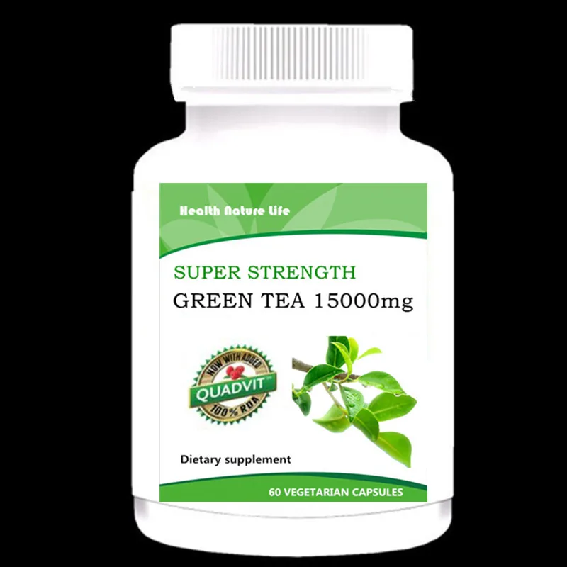 

Green Tea Extract Capsules 15000mg, 60 Capsules, 95% polyphenol, Weight Loss