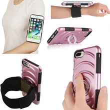 3 в 1 спортивный чехол на руку для бега для iPhone 8 8 Plus браслет-держатель для телефона для iPhone8 8 Plus кольцо на палец задняя крышка